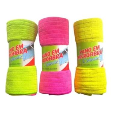 Imagem de KIT 3 Panos multiuso Microfibra De 48cm X 58cm chão,pia,limpar moveis