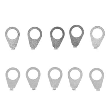 Imagem de 10 Pçs Botões de Guitarra Ponteiro Indicador Placa Ferro Potenciômetro Indicador Espaçador para les Paul Guitarra Elétrica (SILVER)