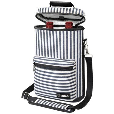 Imagem de Bolsa Térmica Para Transporte de Vinhos até 2 Garrafas, Branca, OPUX, Branco