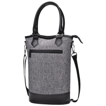 Imagem de Bolsa Térmica Para Transporte de Vinhos até 2 Garrafas com Alça Ajustável, TIRRINIA, Cinza
