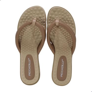 Imagem de Tamanco Feminino Piccadilly Napa Stretch Soft Pontilhado Amendoa