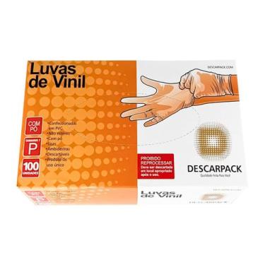 Imagem de Luva de vinil transparente descart. c/pó descarpack 500un g, G
