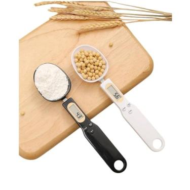 Imagem de Colher Medidora Digital com Balança, Tela LCD, Pesa até 500 g e Precisão 0,1g, Função Tara, Portátil, Ideal para Cozinha, Dieta, Café, Farinha, Suplementos, Ração, Dosagem Exata, Alta Precisão
