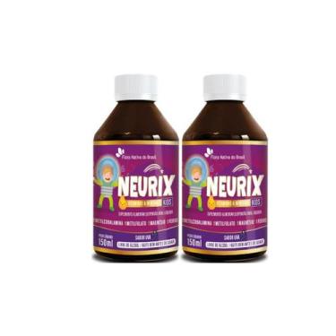 Imagem de Kit 2x Neurix Kids Vitaminas e Minerais 150ml sabor uva Flora Nativa d