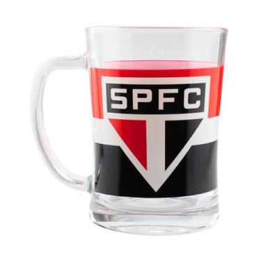 Imagem de Caneca De Vidro Gigante 650ml time São Paulo SPFC Oficial - mileno