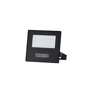 Imagem de Refletor Taschibra Tr Led Slim 20w Preto Bivolt 6500k Luz Branca
