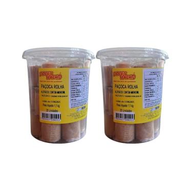 Imagem de Kit 2x Paçoca Rolha Doces Rachid 1,1kg – 20 Unidades por Pote | Tradicional e Saborosa | Embalada Individualmente | Festa Junina | Contém Amendoim