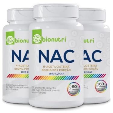 Imagem de Kit 3x Nac N-Acetilcisteina Premium 500mg 60 Cápsulas - Bionutri
