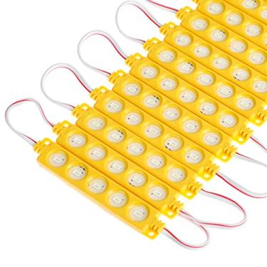 Imagem de Q QINGCHEN Fita De Led Amarela Dc12V Com Módulo Luz 1,2 W, À Prova D'Água, Decorativa, Traseira Para Letreiros Letras, Placas Publicitárias Adesiva (Pacote 200 Unidades)