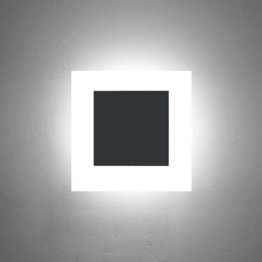 Imagem de Kawell Arandela De Parede Quadrada Acrílico 10 W Com Led, Sem Dimerização, Fio, Preta, Para Quarto, Sala Estar, Corredor, Iluminação Interna, 6000 K