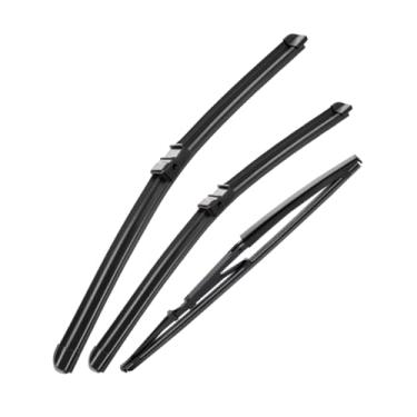 Imagem de Kit com 3 Palhetas Limpador para-brisa Dianteiras e Traseira para,Palheta do Limpador de Para-brisa Premium para Todas as Estações para Alfa Romeo Brera 2006-2010,Borracha Natural Side Lock