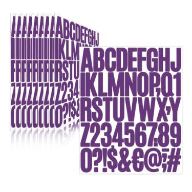 Imagem de Llewyn 500 peças, adesivos de letras de 10 folhas, autoadesivos, à prova d'água, números de caixa de correio, adesivos de vinil, decalques do alfabeto para garrafa de água, janela, sala de aula, carro