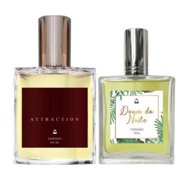 Imagem de Kit Perfume Feminino Attraction 100Ml + Dama Da Noite 50Ml - Essência 