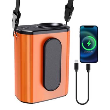 Imagem de Minlebao Ventilador de cintura portátil pessoal, motor sem escova de 4 velocidades 18000RPM, ventiladores de pescoço que sopram ar frio até 20 horas de trabalho, ventilador de cinto compacto vestível