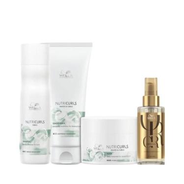 Imagem de Wella Nutricurls Sh 250ml + Cond 200ml + Masc 150ml + Oleo 100ml - Wel