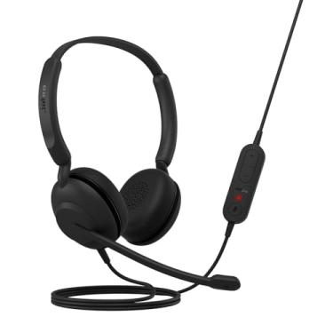 Imagem de Jabra Fone de ouvido com fio Evolve 10 com microfone com cancelamento de ruído para uso em PC/laptop – Configuração USB-A fácil – Certificado TCO – Design leve – Controles de chamada/volume em linha