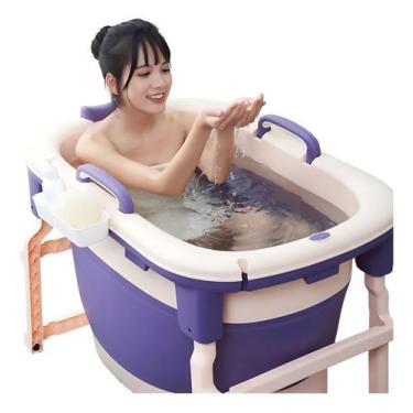 Imagem de Ofurô Dobrável Para Adulto Que Busca Conforto No Próprio Box - Tibaby,