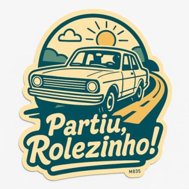 Imagem de Adesivo Carro/Moto 'Partiu, Rolezinho!' Estilo Retrô