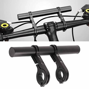 Imagem de aqxreight 20cm Bike Hitlebar Extender Aluminium Llight Extension Suport para Stopwatch e Porta -farol Black