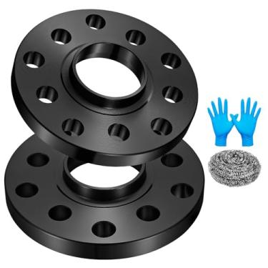 Imagem de BDFHYK 5 x 100 mm 5 x 112 mm padrão de parafuso de roda espaçador de roda centralizado 15 mm compatível com Audi A4 A6 Q3 VW Jetta Beetle Golf, adaptadores de roda forjada de 5 terminais M14 x 1,5 e