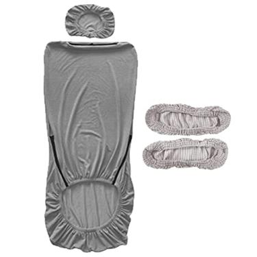 Imagem de SiaBiced Conjunto de Protetores de Apoio de Braço para Cadeira de Escritório de Luxo, CINZA, Tamanho real