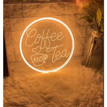 Imagem de Placa em led cantinho do café, coffe - 30 cm - NoBrand, Quente
