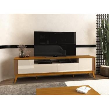 Imagem de Rack Bancada MOR 2.20m Ripado Estilo Retrô Para TV Até 75'' Polegadas 