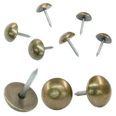 Imagem de Kemcatui 10 peças de tachas de móveis de estofamento, pinos decorativos retrô de bronze pregos antigos resistentes para sofá caixa de madeira