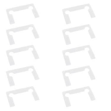 Imagem de ZYAMY 10 peças de dobradiça de plástico para porta de chuveiro junta de porta de vidro antiderrapante kit de substituição de dobradiça transparente para banheiro para armários de cozinha