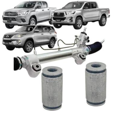Imagem de Par bucha borracha fixação caixa setor direção toyota hilux g8 sr srv 