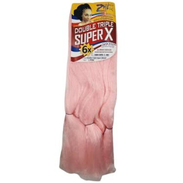 Imagem de Jumbo Jumbão Super X 400g Cabelo Sintético Para Tranças Box Braid Cor LIGHT PINK