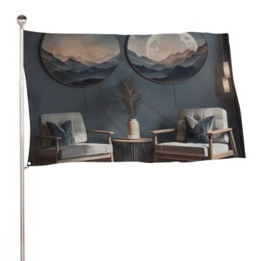 Imagem de Light Shines Into The Room Flag 120 x 178 cm Bandeira de jardim impressa dupla face bandeira decorativa bandeira de quintal sem desbotamento com ilhós de latão pano de fundo de foto para decoração de