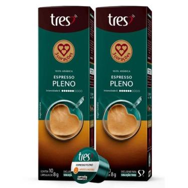 Imagem de 2x Cápsula de Café Tres 3 Corações Espresso Pleno 10 Unidades, Espress