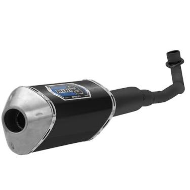 Imagem de Escapamento Pro Tork Mini 3 Biz C-125 2005 À 2008 Curva Preta, PRETO, 