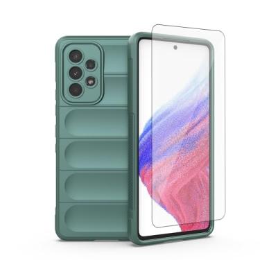 Imagem de Asuwish Capa de celular para Samsung Galaxy A53 5G com protetor de tela de vidro temperado e TPU fina, à prova de choque, capa protetora de silicone acessórios A 53 G5 53A SM A536U 6,5 polegadas 2022