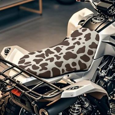 Imagem de Doojoayie Capa de assento para quadriciclo marrom com estampa de leopardo, acessórios de quatro rodas compatíveis com a maioria dos quadriciclos para esportistas, rancheiros, capatazes, embaralhadores