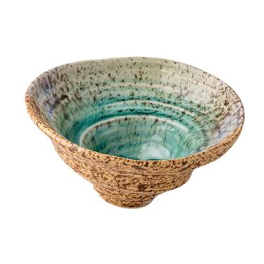 Imagem de IEUDNS Tigela de servir de cerâmica multiuso, elegante e decorativa, para saladas, festas de casamento, entretenimento e acompanhamentos