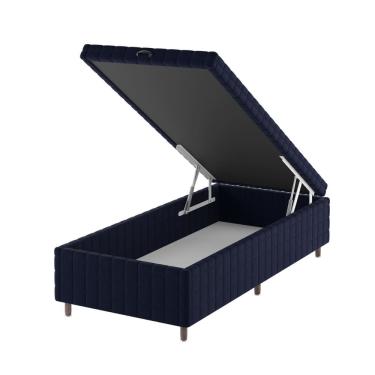 Imagem de Base Box Bau Solteiro Ravena (43X96x203cm) Turkey Azul - Casa Giulia