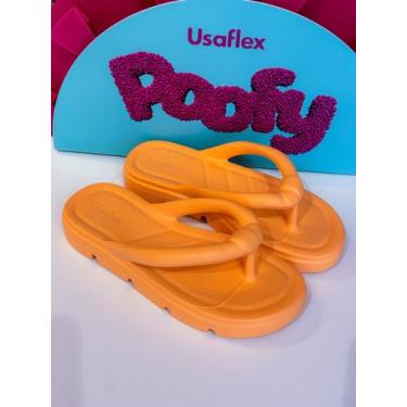 Imagem de Chinelo Usaflex Feminino Adulto Poofy, Laranja melão, 37