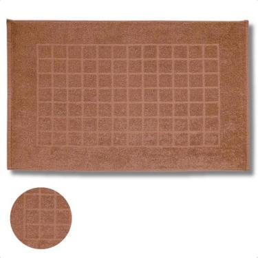 Imagem de Toalha Tapete De Piso Para Banheiro Felpudo Liso Dohler Royal, Marrom