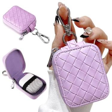 Imagem de Fofvccv Capa para fone de ouvido, estojo de armazenamento de fone de ouvido para AirPods 4/1/2/3/Pro 2, bolsa de couro xadrez com zíper, bolsa de transporte para fones de ouvido sem fio, fone de