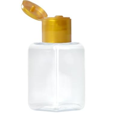 Imagem de 100 Mini Frasco Plástico 40ml Tampa Fliptop Loja e Lembrancinhas Para Cremes Gel.7cm×4cm.frascos de viagem；frasco shampoo；viagem(DOURADO)