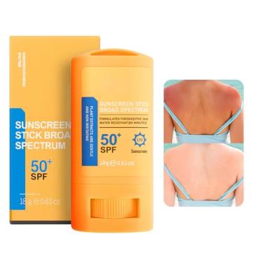 Imagem de Protetor solar Reef Safe SPF 50+ proteção UVA/UVB de amplo espectro resistente à água 80 minutos rosto e corpo com ceramidas e esqualano protetor solar tamanho viagem 18 g (1 pacote)