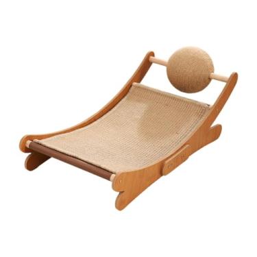 Imagem de ShengQuanHao Cama Arranhadora para Gatos Domésticos, Estábulo, Móveis, Cama para Animais de Estimação, Gatos, Mini Cadeira de Praia com Bola Arranhadora para Gatin, Sisal
