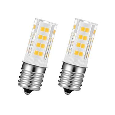 Imagem de Luzes de micro-ondas sob o capô base E17 ajuste exato para micro-ondas Whirlpool - lâmpada LED para micro-ondas Maytag Kenmore GE Amana Over The Range Hood Pacote com 2 (3W, branco quente)
