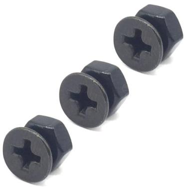 Imagem de Kit 3 Parafuso preto p escudo les paul pickguard MF4.08x8-BK - SPIRIT