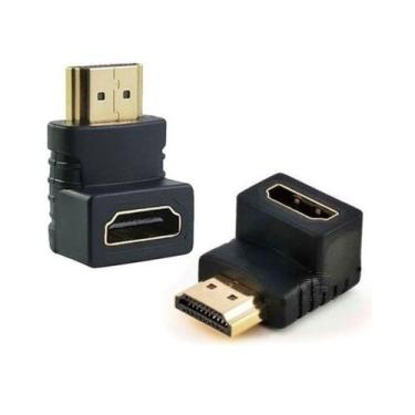 Imagem de Emenda HDMI Adaptador 90 Graus HDMI Macho x Fêmea em L Proeletronic AD