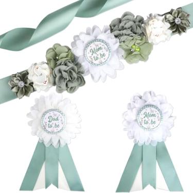 Imagem de Serencatcher Silly Goose Decorações de chá de bebê, meninos e meninas, Silly Goose Mom to Ser, faixa de maternidade, alfinetes de corsage para animais de fazenda, lembrancinhas de festa para gravidez