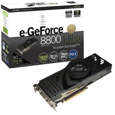 Imagem de eVGA e-GeForce 8800 Ultra Superclocked8482; 768MB PCI-Express placa gráfica 768-P2-N887-AR