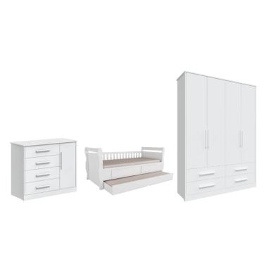 Imagem de Quarto Infantil Completo MDF PL Dorabelly Maria Charlo Com Cama